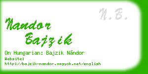 nandor bajzik business card